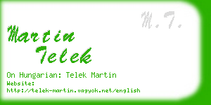 martin telek business card